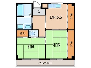 ユニハイム阪西の物件間取画像